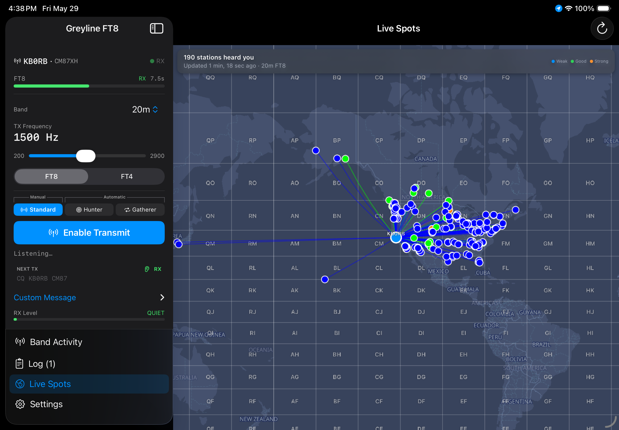 Live Spots Map