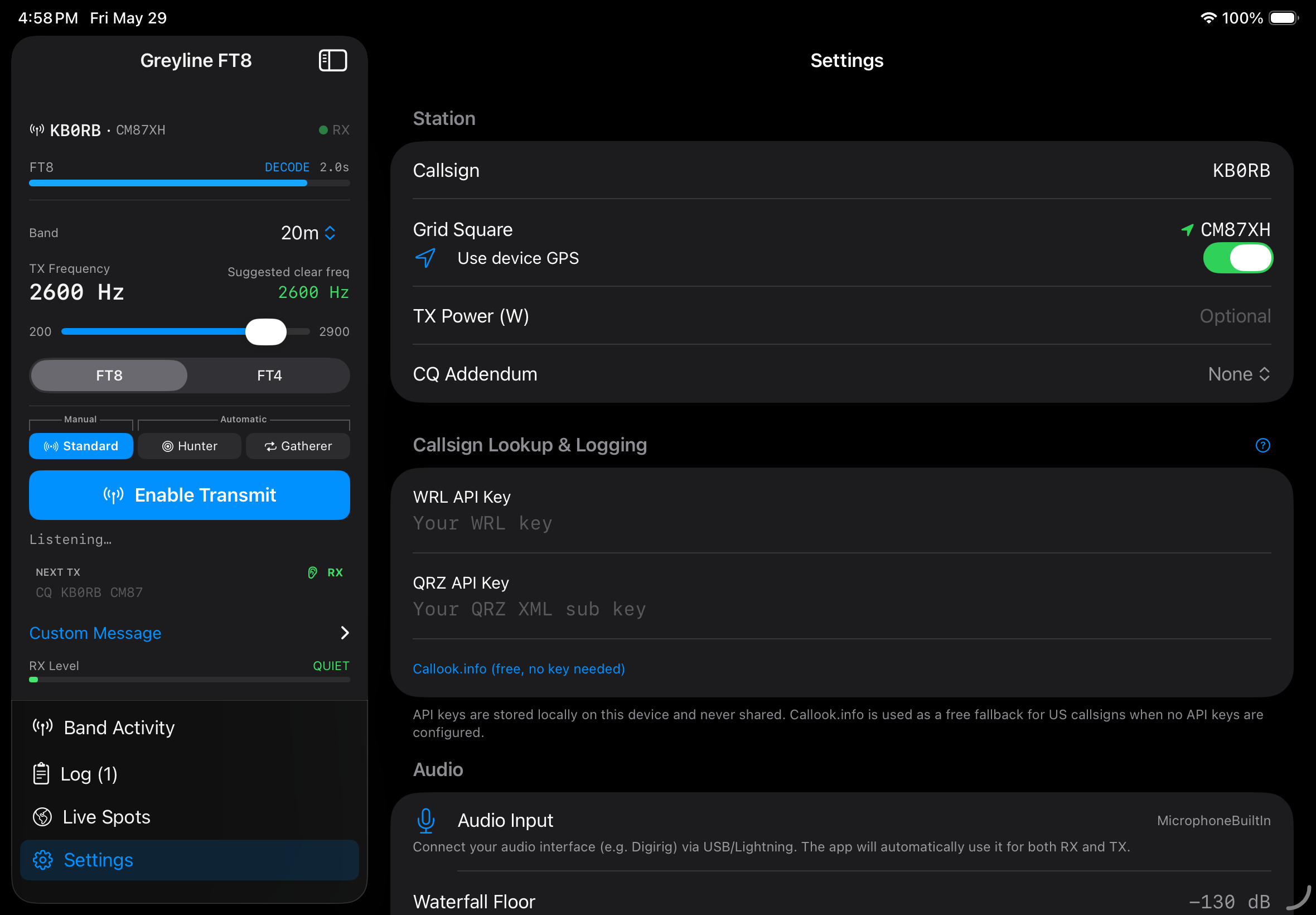 App Settings