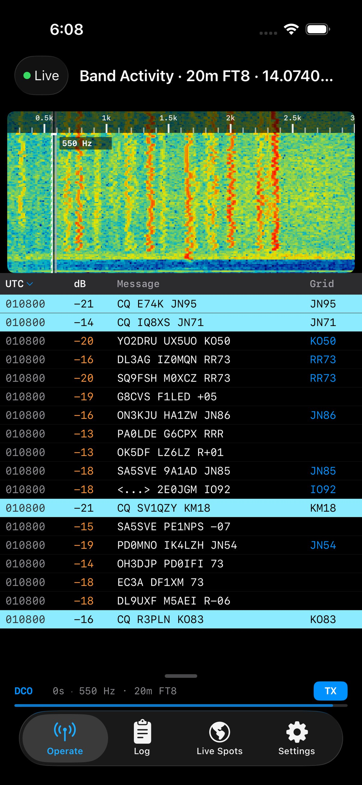 Waterfall Display